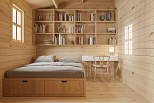 Chalet en bois habitable SALOGNE VSP16, 47m2, 44mm, 58mm, RE2020, promotion5