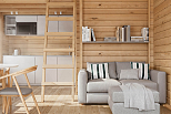 Chalet en bois LUSIGNAN VSP22, 25m2, 44mm, 58mm, RE2020, pas cher1