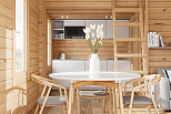 Chalet en bois LUSIGNAN VSP22, 25m2, 44mm, 58mm, RE2020, pas cher1