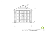Chalet de jardin VIGNY VSP27, 12m2, 44mm, 58mm, RE2020, prix, facade1