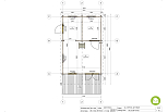 Chalet en bois habitable BOURGET VSP28, 30m2, 44mm, 58mm, RE2020, habitable, plan de RDC1
