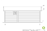 Chalet en bois MARANS VSP40, 25m2, 44mm, 58mm, RE2020, prix, facade3