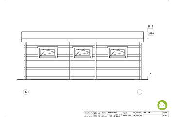 Chalet en bois habitable DOLE VSP42