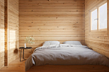 Chalet en bois LACANAU VSP46, 22m2, 44mm, 58mm, RE2020, habitable