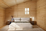 Chalet en bois habitable CHARIGNY VSP7, 40m2, 44mm, 58mm, RE2020, habitable1
