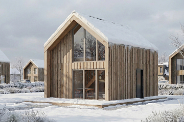 Maison 58 m² en bois kit RE2020 avec permis de construire METZ V11.1_A1