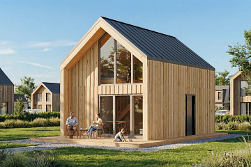 Maison 58 m² en bois kit RE2020 avec permis de construire METZ V11.1_A1