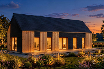 Maison 62 m² en bois kit RE2020 avec permis de construire CABOURG   V24.1_A2_Mix