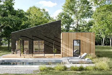 Maison 59 m² ossature bois résidentielle LIBORNE V16_A2_Mix