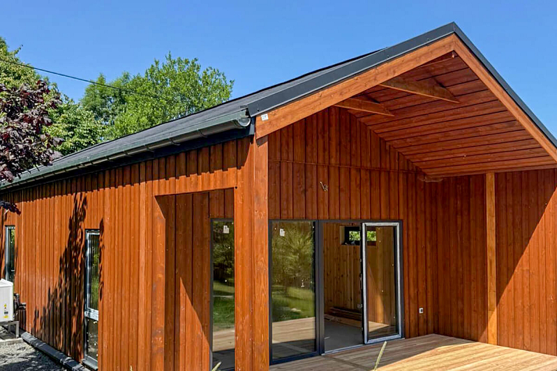 Maison 44 m² en bois kit RE2020 avec permis de construire ORANGE V2_A1, 44 m2
