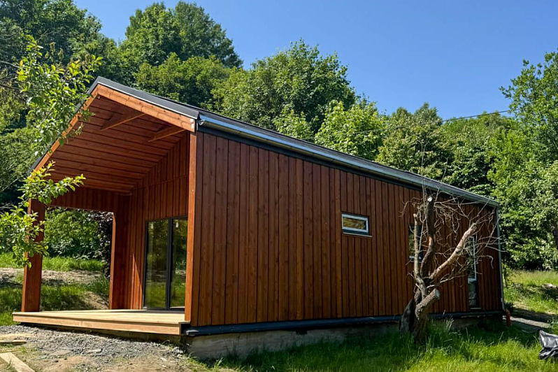 Maison 44 m² en bois kit RE2020 avec permis de construire ORANGE V2_A1, 44 m2