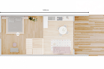 Maison 80 m² en bois kit RE2020 avec permis de construire VITTEL V23_A1