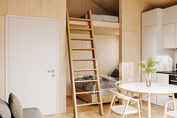Maison 24 m² en bois kit RE2020 avec permis de construire ANNECY V7_A1