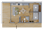 Maison 44 m² en bois kit RE2020 avec permis de construire RODON V2.1_A2