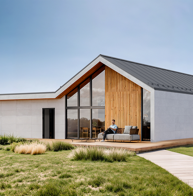 Maison 127 m² en bois kit RE2020 avec permis de construire JULLY V31_A4_Mix