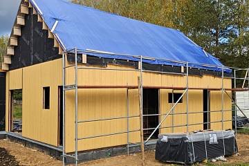 Maison 70 m² en bois kit RE2020 avec permis de construire MENDE V12_A1