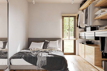 Maison 97 m² en bois kit RE2020 avec permis de construire QUIMPER V17_A1