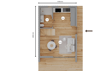 Maison 58 m² en bois kit RE2020 avec permis de construire METZ V11.1_A1