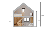 Maison 58 m² en bois kit RE2020 avec permis de construire METZ V11.1_A1