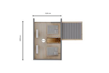 Maison 68 m² en bois kit RE2020 avec permis de construire MIREVAL V11_A1