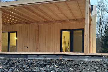 Maison 70 m² en bois kit RE2020 avec permis de construire MENDE V12_A1