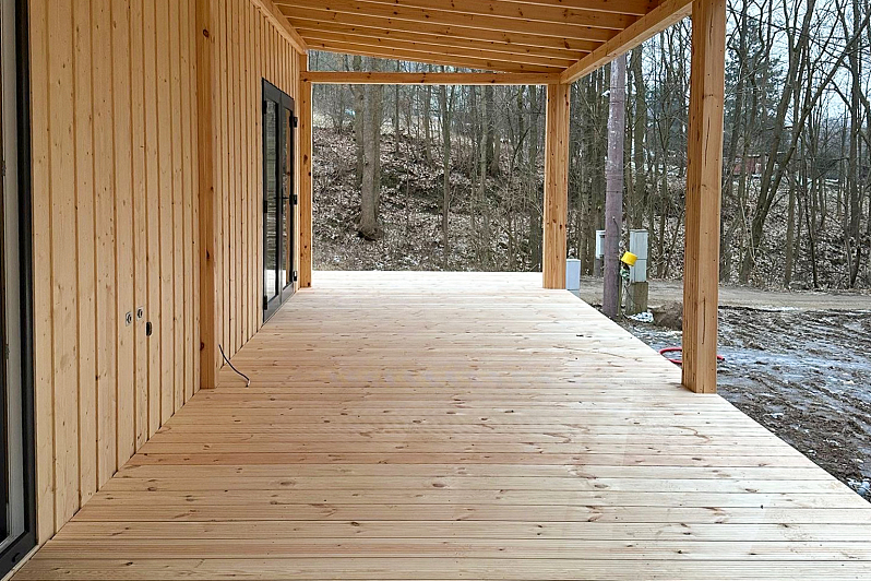 Maison 70 m² en bois kit RE2020 avec permis de construire MENDE V12_A1