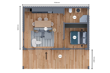 Maison 34 m² en bois isolé RE2020 avec permis de construire LURS V15.1_A1