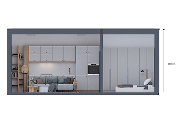 Maison 34 m² en bois isolé RE2020 avec permis de construire LURS V15.1_A1