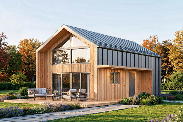 Maison 98 m² en bois kit RE2020 avec permis de construire LORGUES V13_A1_Mix2