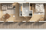 Maison 43 m² en bois kit RE2020 avec permis de construire GAP  V22_A2_Mix