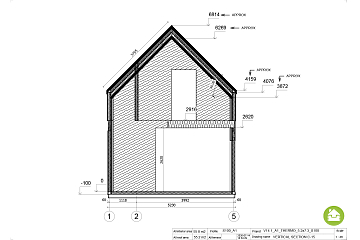 Maison 56 m² en bois kit RE2020 avec permis de construire COLMAR V14.1_A1