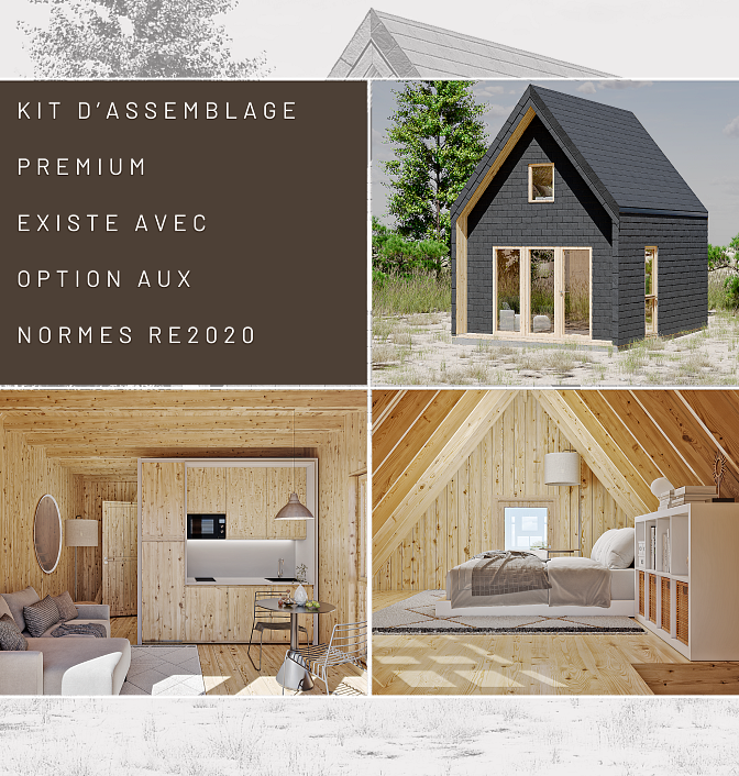 Maison bois Grenoble 60 m2 - Chalet bois discount