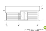 Maison en bois RHODON AN3.1, 36m2, habitable, facade1