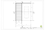 Carport bois BLOND C1.1, 31 m2, pas cher, plan de RDC