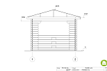 Pavillons bois ARAMON MS1, 44mm, 58mm, 9-16 m2, prix, facade1