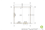 Abri de jardin BERSAC SN16, 44 mm, 58 mm, 12-36 m2, promotion, plan de RDC