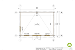 Abri de jardin POLIGNAC SN17, 34 mm, 44 mm, 58 mm, 12-24 m2, moderne, plan de RDC