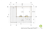Abri de jardin BARLY SN23.1, 34-58 mm, 27 m21, pas cher, plan de RDC
