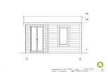 Abri de jardin FLAGNAC SN5.2, 44 mm, 9-16 m2, ecologique, facade3