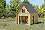 Chalet en bois habitable TULLE V1_A1, 4x5, 20 m2, prix