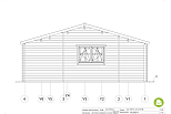 Chalet en bois habitable VIVIERS VSP13, 24m2, 44mm, 58mm, RE2020, habitable, facade3