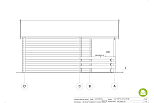 Chalet en bois habitable VIVIERS VSP13, 24m2, 44mm, 58mm, RE2020, habitable, facade4