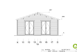 Chalet en bois habitable HERMILLON VSP17, 54m2, 44mm, 58mm, RE2020, prix, facade3