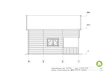 Chalet en bois habitable CHATILLON VSP31, 45m2, 44mm, 58mm, RE2020, habitable, facade2
