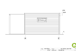 Chalet de jardin AVREGNY VSP39.1, 24m2, 44mm, 58mm, RE2020, prix, facade1