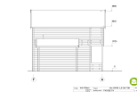 Chalet en bois habitable PERS VSP45.1, 36m2, 44mm, 58mm, RE2020, promotion, facade2