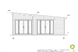 Chalet en bois habitable ROYAN VSP47.1, 34m2, 44mm, 58mm, RE2020, habitable, facade1