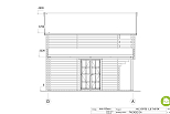 Chalet en bois habitable OLIVET VSP50.1, 47m2, 44mm, 58mm, RE2020, habitable, facade4